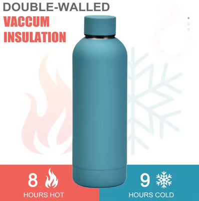 Berührungsgummifarbe Doppelwand Vakuumflasche Tumbler 500ml Edelstahl Wasserflaschen
