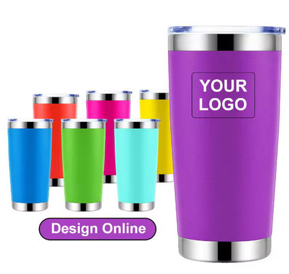 20 OZ aus Edelstahl Isolierter Wein-Tumbler nachhaltiges Pulver beschichtet