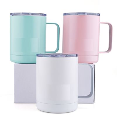 Kaffeetassen des Edelstahl-10oz mit Deckeln, Kaffee Isolierbecher Soem begrüßt