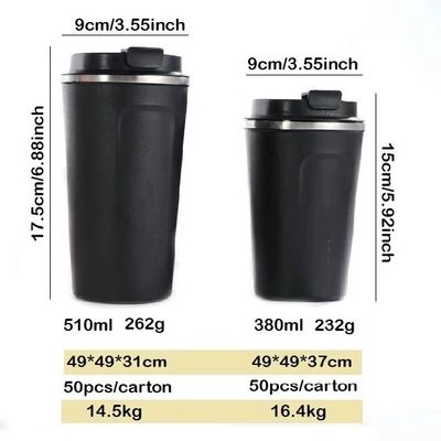 Körper-Entwurfs-Edelstahl-Becher der Enge-17oz, Kaffee isolierte Becher-wasserundurchlässigen Deckel