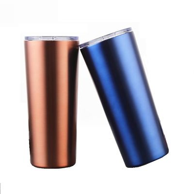 überfällt rotes blaues Kaffee-Trommel-Eis des Edelstahl-17oz/heißes Getränk mit Strohen