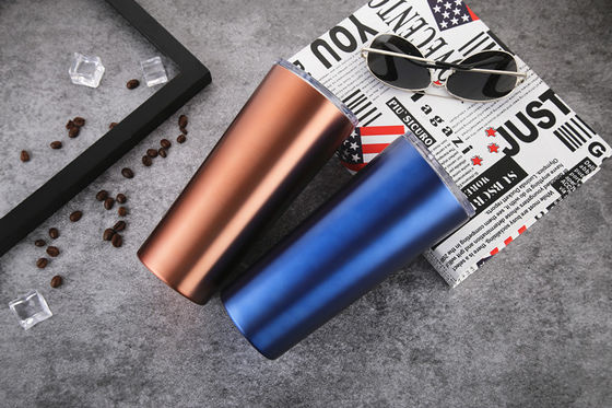 überfällt rotes blaues Kaffee-Trommel-Eis des Edelstahl-17oz/heißes Getränk mit Strohen