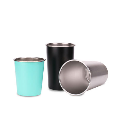 Becher des unzerbrechliches Pulver-überzogener einzelner Wand-Edelstahl-Wasser-Flaschen-Metallhalben liters