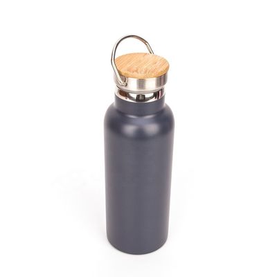 500ml 17oz personifizierte das Isolierwasser-Flaschen-graue Pulver, das 7.8*23cm Größe beschichtet