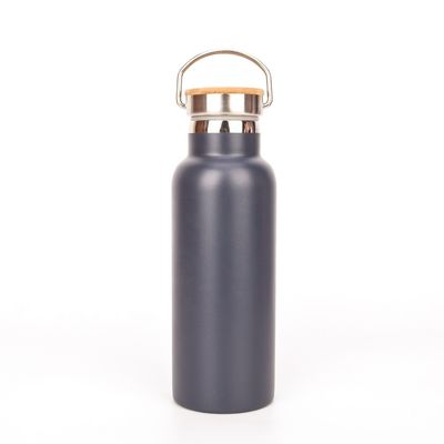 500ml 17oz personifizierte das Isolierwasser-Flaschen-graue Pulver, das 7.8*23cm Größe beschichtet