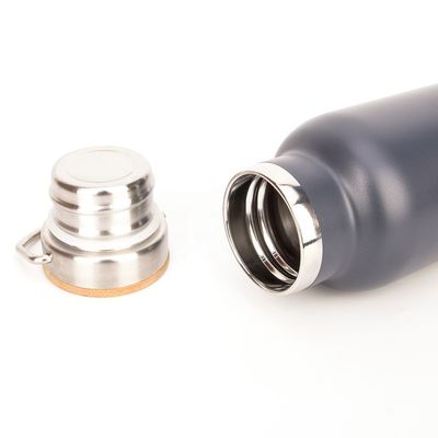 500ml 17oz personifizierte das Isolierwasser-Flaschen-graue Pulver, das 7.8*23cm Größe beschichtet