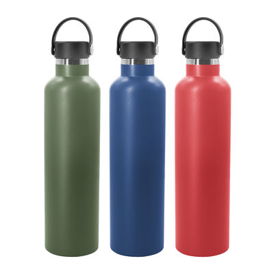 Vakuum 18oz 21oz 24oz isolierte Flasche, schmale Mund-Flaschen-Prägungslogo